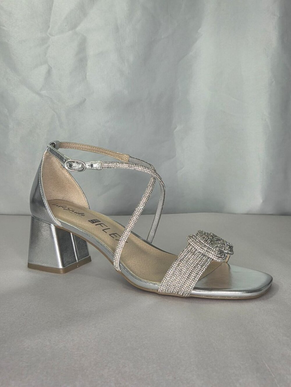 LifeStride Captivate Strappy Block Heel Dress Sandals, 9.5 W